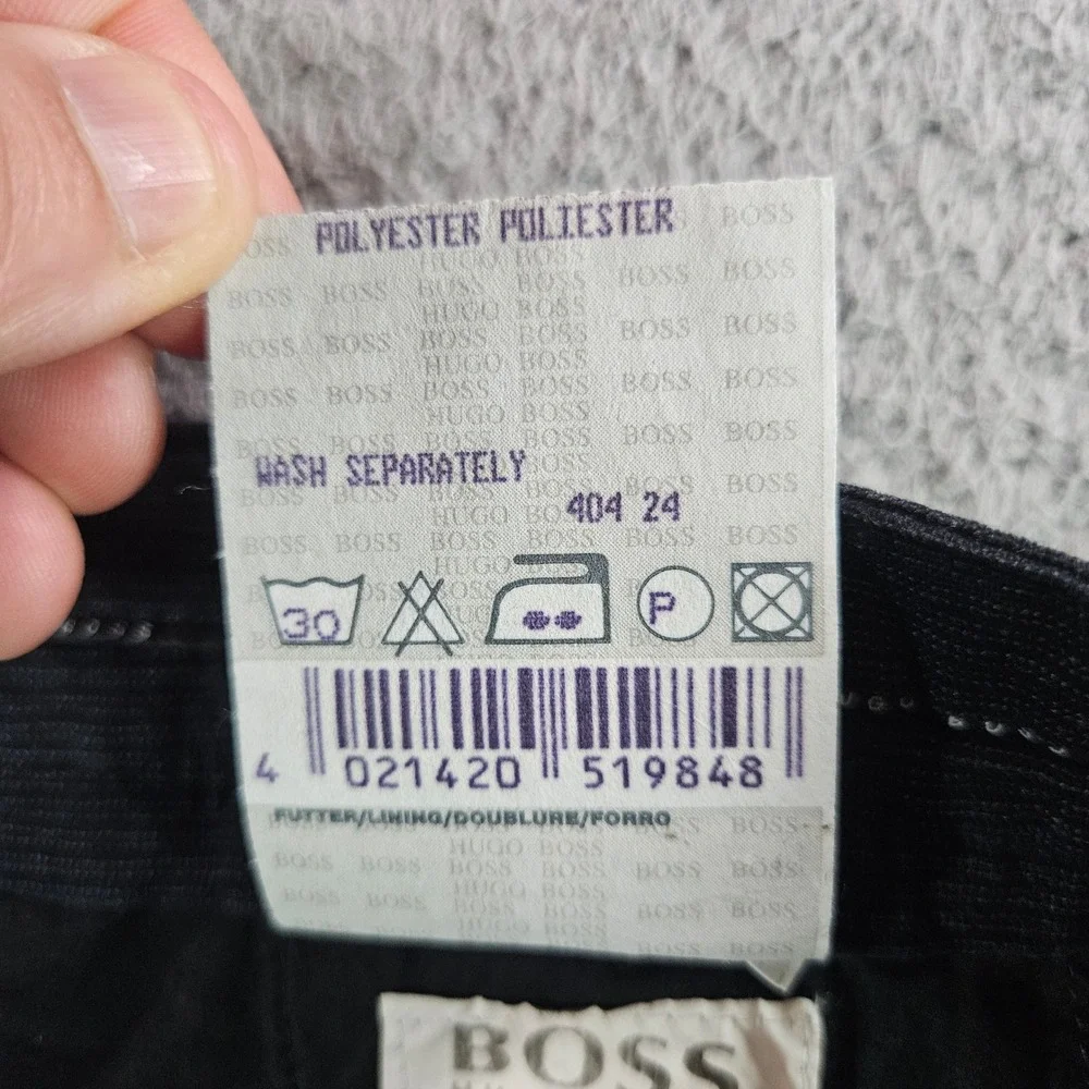 Hugo Boss Chuck Mens Charcoal Grey Textured Cotton Blend Dress Pants 54 36x30